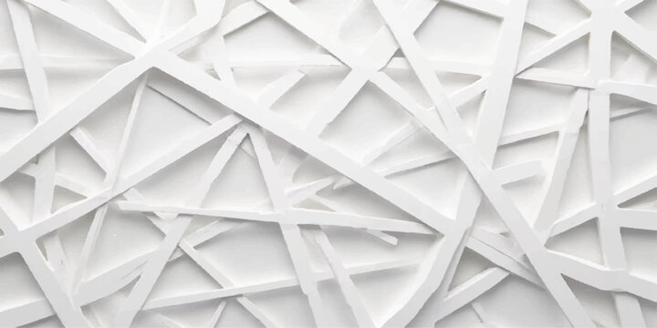Abstract geometric 3d background with white paper texture featuring seamless grey square shapes and origami pattern illustration for a modern vector wall backdrop