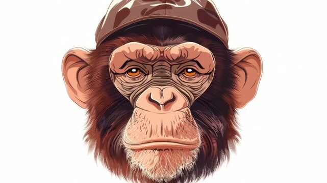 Video A monkey wearing cool shades and hat