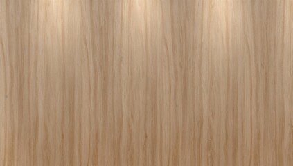 Naklejka premium Wooden Wall With Three Lights Shining Down in a Simple Design Setting