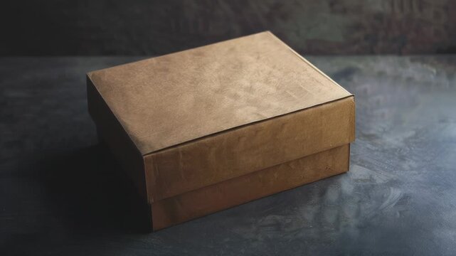 Video A simple brown box sitting on a flat surface