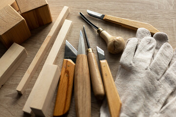 Wood carving knives, hand carving tools, chisels