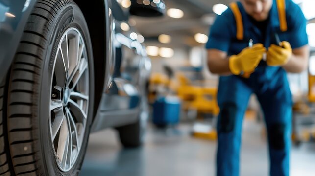 Modern car inspection service center focuses on precision and safety