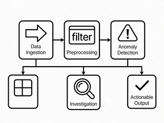 Data processing flowchart for anomaly detection and investigation  