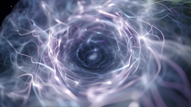 Abstract Swirling Nebula Vortex in Deep Space.