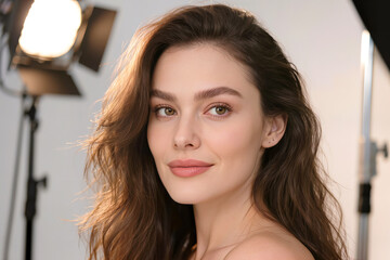 Flawless Radiance: Minimalist Beauty & Skincare Portrait