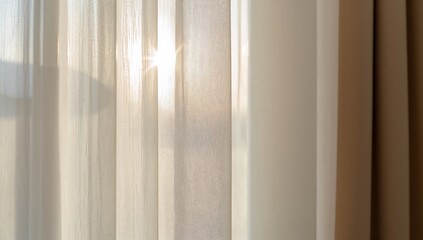 Obraz premium Soft Light Filtering Through Sheer Curtains in a Room During Daytime