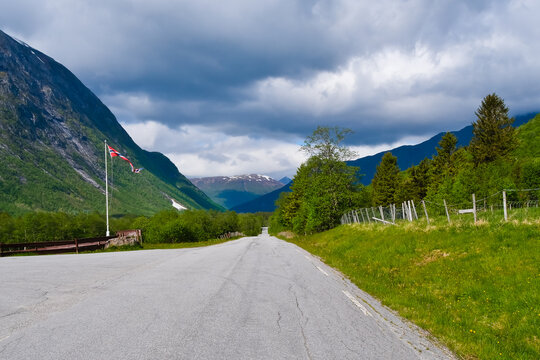 County road 63 at Trollstigen Romsdal county Norway 