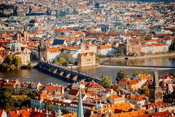 Historic Riverside Scene, Charming Old City Waterfront, Ancient Riverfront With Bridges And Rooftops