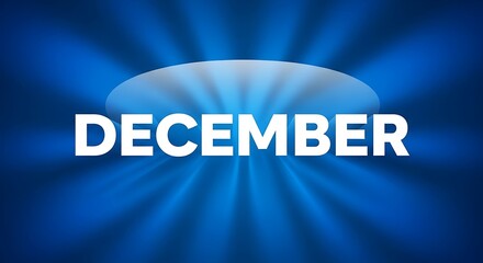 December month highlighted in blue background
