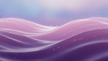 Elegant Abstract Purple Flowing Waves with Soft Bokeh Particles and Smooth Gradient Background Art