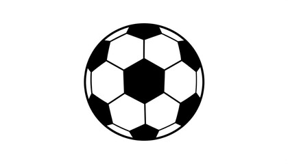 Fototapeta premium Classic black and white soccer ball illustration on white background.