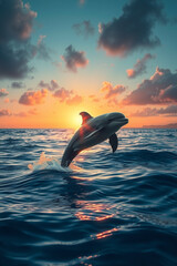 Moonlit Spectral Dolphin Leap