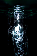 Luminous Tidal Cave with Sea Hum