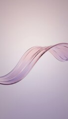 Elegant Minimalist 3D Fluid Wave Design with a Soft Pink and Purple Pastel Gradient Background