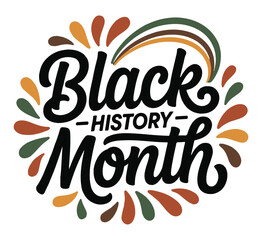 Obraz premium Black History Month Celebration Logo