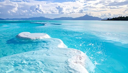 Turquoise Waters and White Rocks - A Tranquil Tropical Paradise.