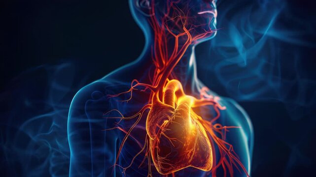 Video A person with a radiant heart-shaped light in their chest, possibly symbolizing hope or inner warmth