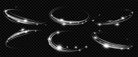 Wind light with effect and spin for glow or swirl. White line with ring and sparkle and effect. Wind with light and tornado for circle or glitter, speed with png and storm for bright or dust. © RDVector
