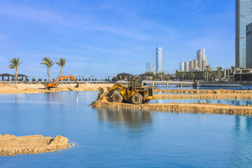 Obraz premium Waterfront Development and Land Reclamation Project