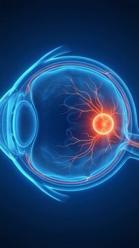 Eye Anatomy With Inflammation Illustration