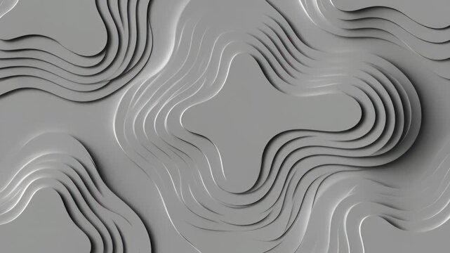 Abstract grayscale wave pattern background with layered contours
