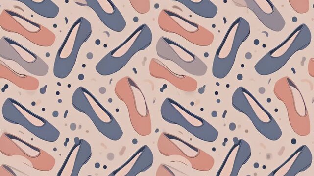 Pastel ballet slippers pattern background