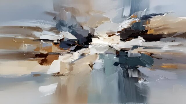 Abstract grayscale composition with vertical black and white rectangular blocks