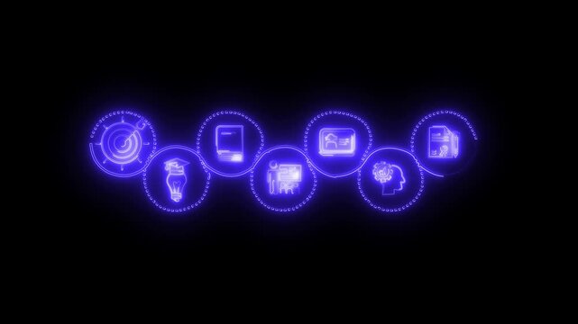 Smart Supply Chain & Logistics Process | Warehouse to Delivery Explained on black background 4k video .