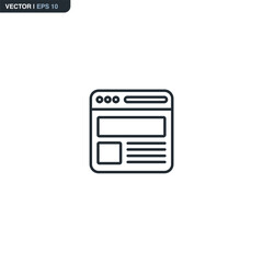 Web page, linear style sign for mobile concept and web design