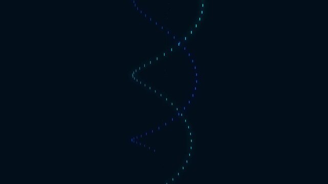 DNA Helix in the Deep: An abstract representation of a DNA helix, a symbol of life's fundamental blueprint, gracefully spirals against a dark backdrop, creating a sense of depth and mystery.