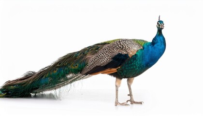 Fototapeta premium Indian peafowl in profile