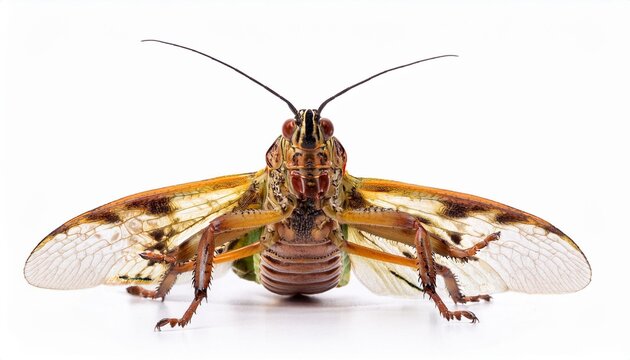 Planthopper with spread wings