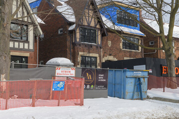 Naklejka premium restoration of houses at about 20 Austin Terrace (situated opposite Casa Loma), Toronto