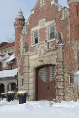Naklejka premium detail of Casa Loma Stables, a historical landmark, at 330 Walmer Rd, Toronto