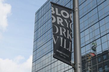 Naklejka premium Bloor Yorkville identity banner in Toronto
