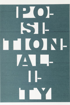 stencil sign with the word: po&bull;si&bull;tion&bull;al&bull;i&bull;ty