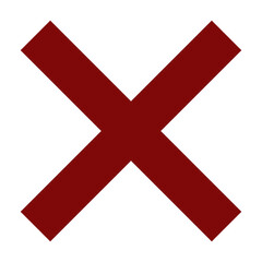 Obraz premium Red Cross Sign. Red Cross Mark, No, Delete Icon. Stop Sign, Cancel Symbol. 