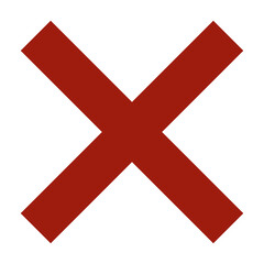 Fototapeta premium Red Cross Sign. Red Cross Mark, No, Delete Icon. Stop Sign, Cancel Symbol. 