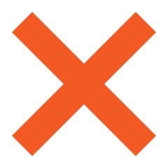 Obraz premium Red Cross Sign. Red Cross Mark, No, Delete Icon. Stop Sign, Cancel Symbol. 