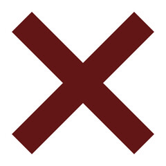 Fototapeta premium Red Cross Sign. Red Cross Mark, No, Delete Icon. Stop Sign, Cancel Symbol. 