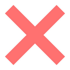 Obraz premium Red Cross Sign. Red Cross Mark, No, Delete Icon. Stop Sign, Cancel Symbol. 