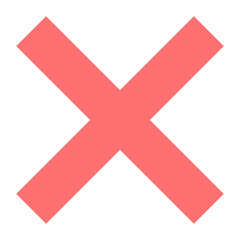 Obraz premium Red Cross Sign. Red Cross Mark, No, Delete Icon. Stop Sign, Cancel Symbol. 