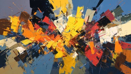 Fototapeta premium Vibrant abstract explosion of color and motion, radiating outwards