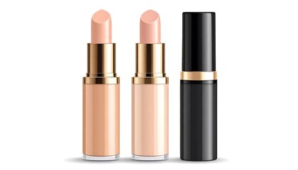 Obraz premium Elegant Lipstick Collection - Beauty Essentials for a Flawless Look.