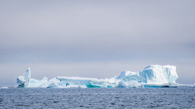 Icebergs drifting in Disko Bay, Greenland