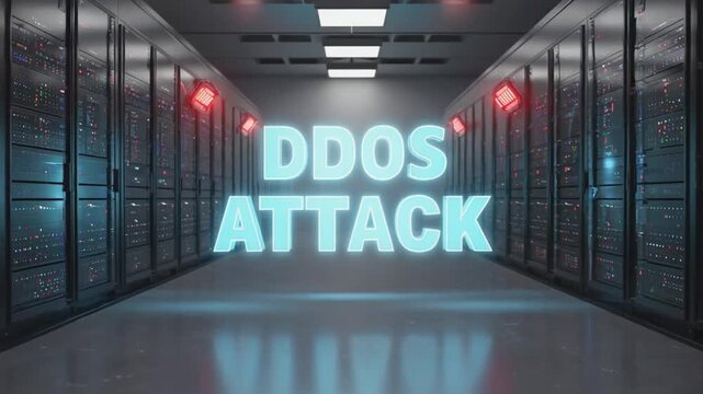 DDoS attack on a data center.