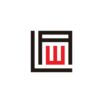 Letter L, A and m square geometric symbol simple logo vector