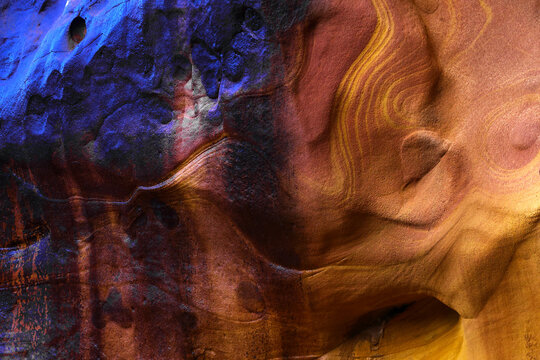 Colorful stone texture in the Valley of Colors, Labetxu