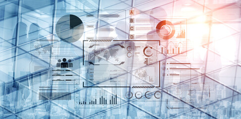 A comprehensive business intelligence dashboard for data analysis. The interface displays global metrics, team performance charts, and financial reports for strategic planning. Fermion