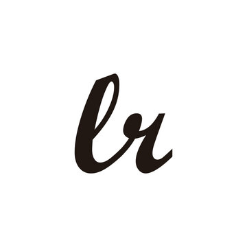Letter Lr connect geometric symbol simple logo vector